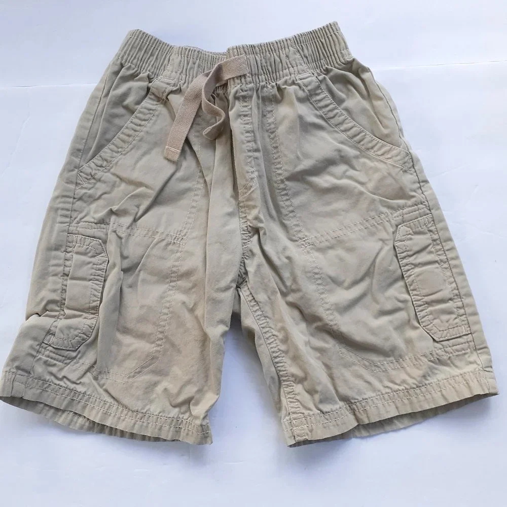 Oshkosh Boys Shorts Cargo Khaki Elastic Waist Pull On 5